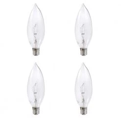 60-Watt Double Life B10 Incandescent Light Bulb (4-Pack) by Sylvania