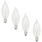 60 Watt Double Life B10 Incandescent Light Bulb in 2700K Soft White Color Temperature (4-Pack) by Sylvania