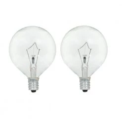 60-Watt Double Life G16.5 Incandescent Light Bulb (2-Pack) by Sylvania