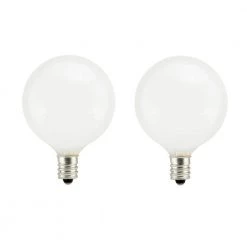 60-Watt Double Life G16.5 Incandescent Light Bulb (2-Pack) by Sylvania