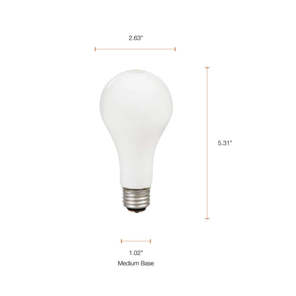 50-200-250-Watt A21 3-Way Incandescent Light Bulb in 2850K Soft White Color Temperature (2-Pack) by Sylvania - Image 4