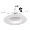 5 in. or 6 in. Selectable CCT Integrated LED Retrofit White Recessed Light Baffle Trim with Germ Fighting Technology by Sylvania