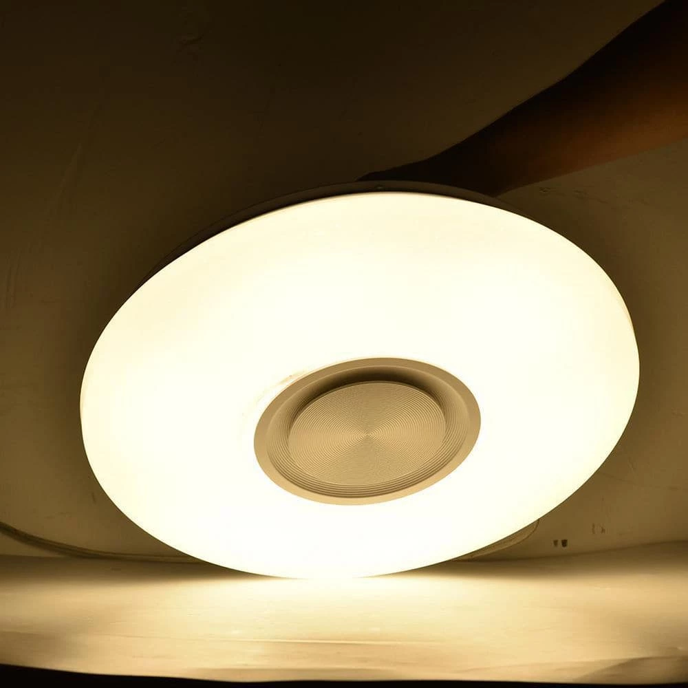 17.3 in. Round Light Fixture LED Flush Mount Ceiling Lighting with Remote Control by Nersunda - Image 7