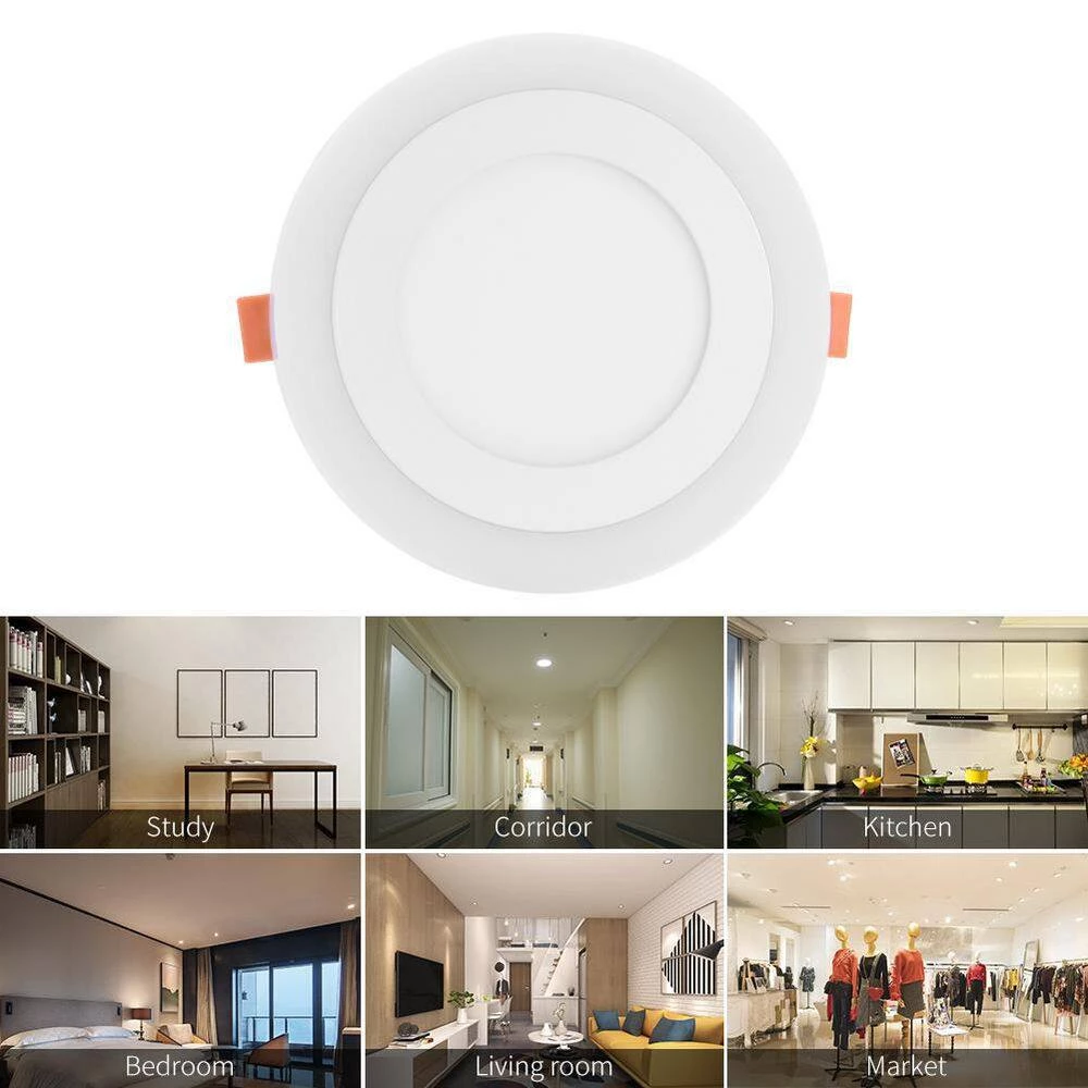 7.67 in. Ultra-Thin Round Integrated LED Flat Panel Ceiling Light by Nersunda - Image 3