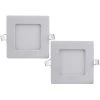 4.72 in 6-Watt Square White Panel Light Ceiling Flush Mount (2-Pack) by Nersunda