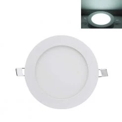 6.18 inch 9-Watt Ultra-Thin Round LED Recessed Panel Light, Cool White by Nersunda