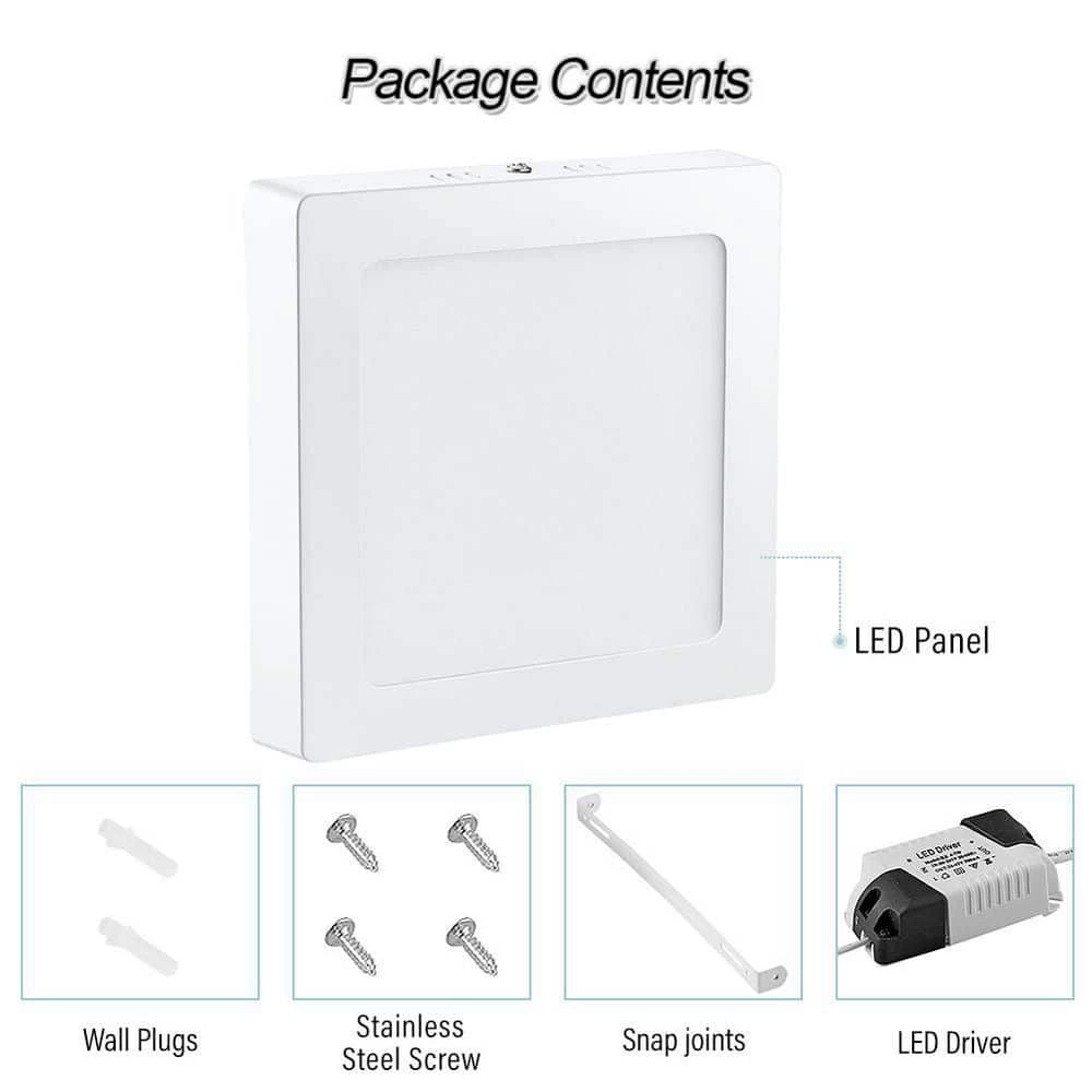 12-Watt Integrated LED Panel Light, 3000K Warm White by Nersunda - Image 5