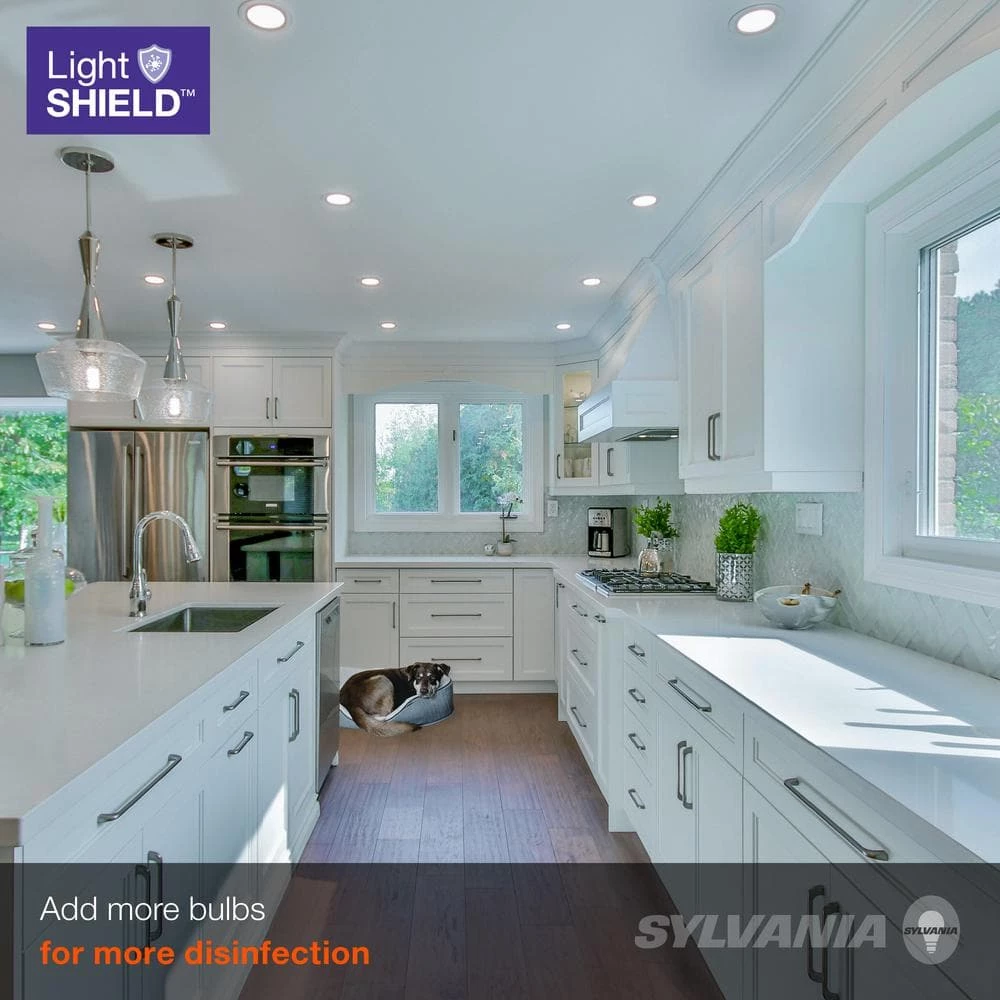 65-Watt Equivalent BR30 Dimmable Germicidal LED Light Bulb Daylight (12-Pack) by Sylvania - Image 5